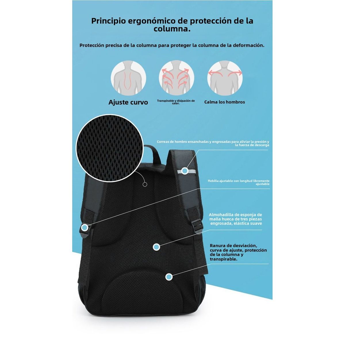 TIOZONEY - Bonita mochila escolar Panda