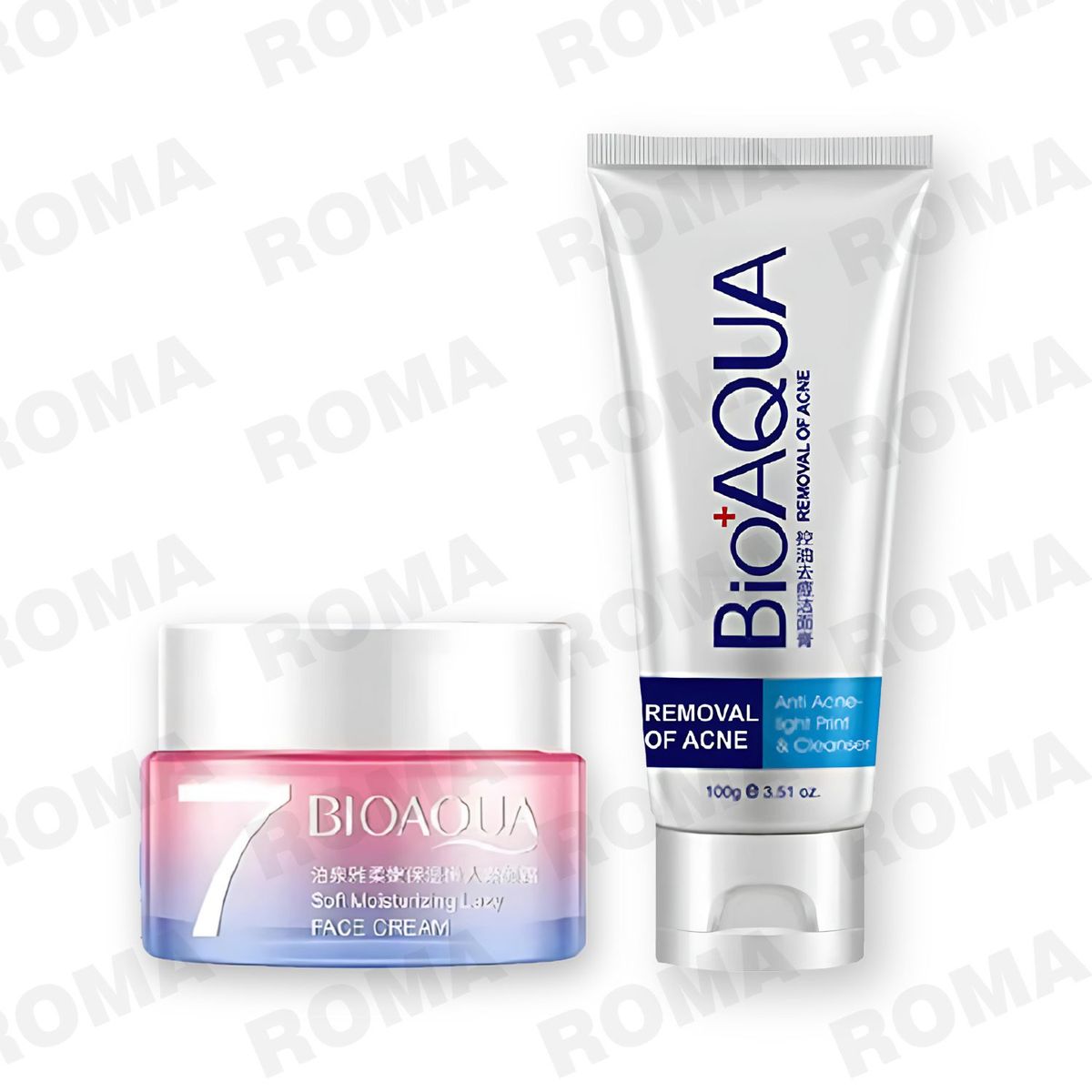 BIOAQUA - PACK CREMA HIDRATANTE VEGANA Y GEL LIMPIADOR ANTI ACNÉ BIOAQUA