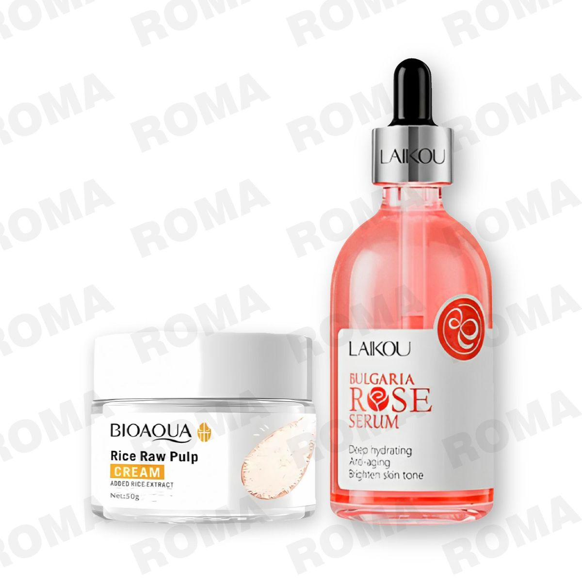 GENERICO - PACK CREMA ACLARANTE BIOAQUA Y SERUM BULGARIA ROSE LAIKOU