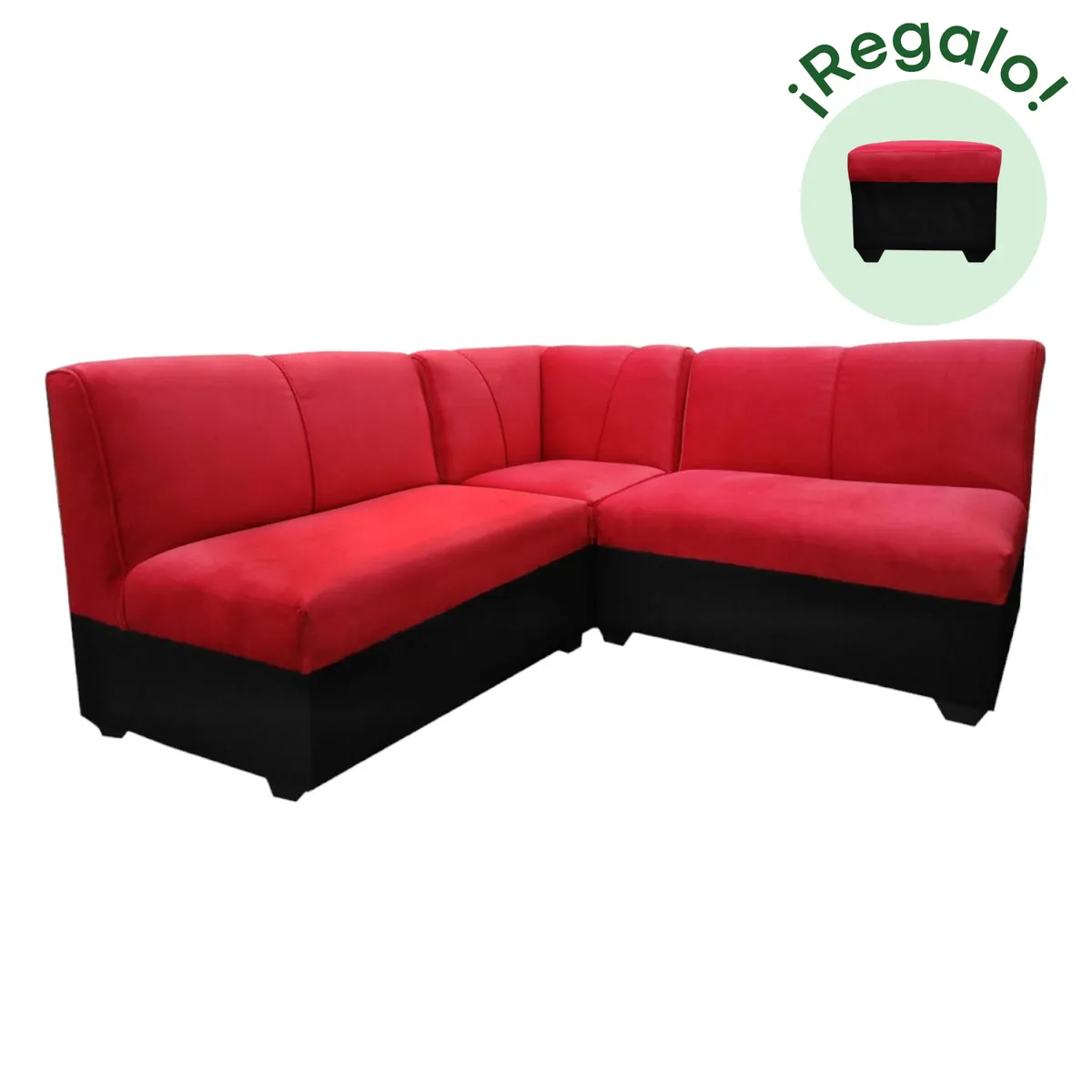 GENERICO - Seccional Provenzal + Banqueta de Regalo - Rojo