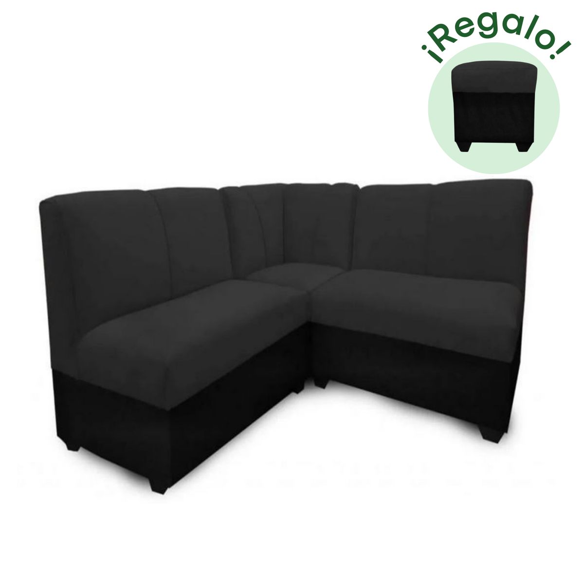 GENERICO - Seccional Provenzal + Banqueta de Regalo - Negro