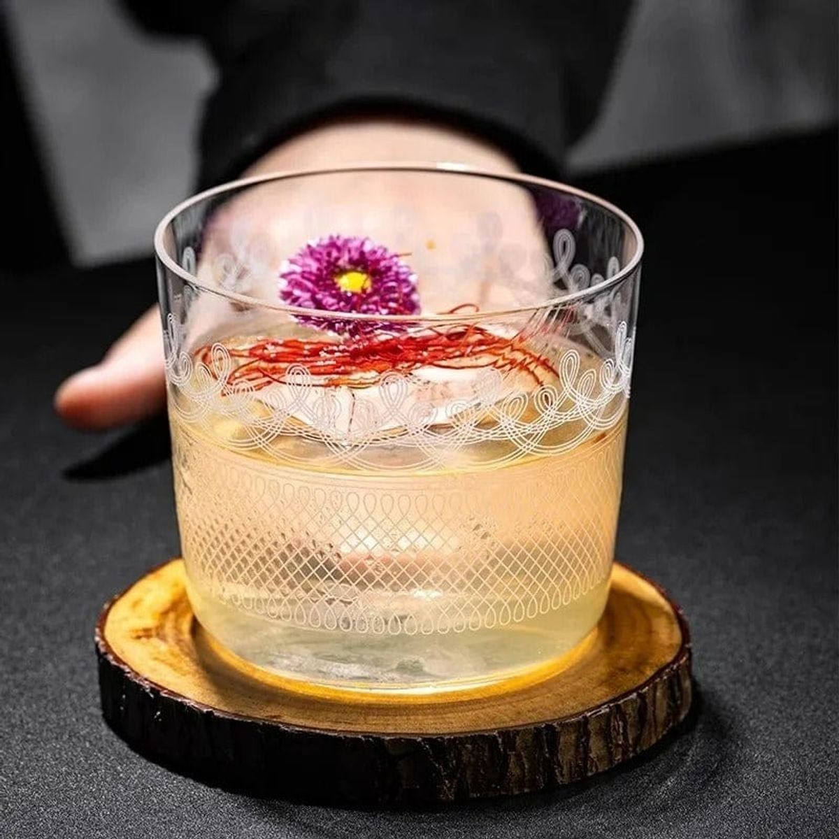 GENERICO - Vaso Hanako Estilo Janones tallado 10oz 300 ml