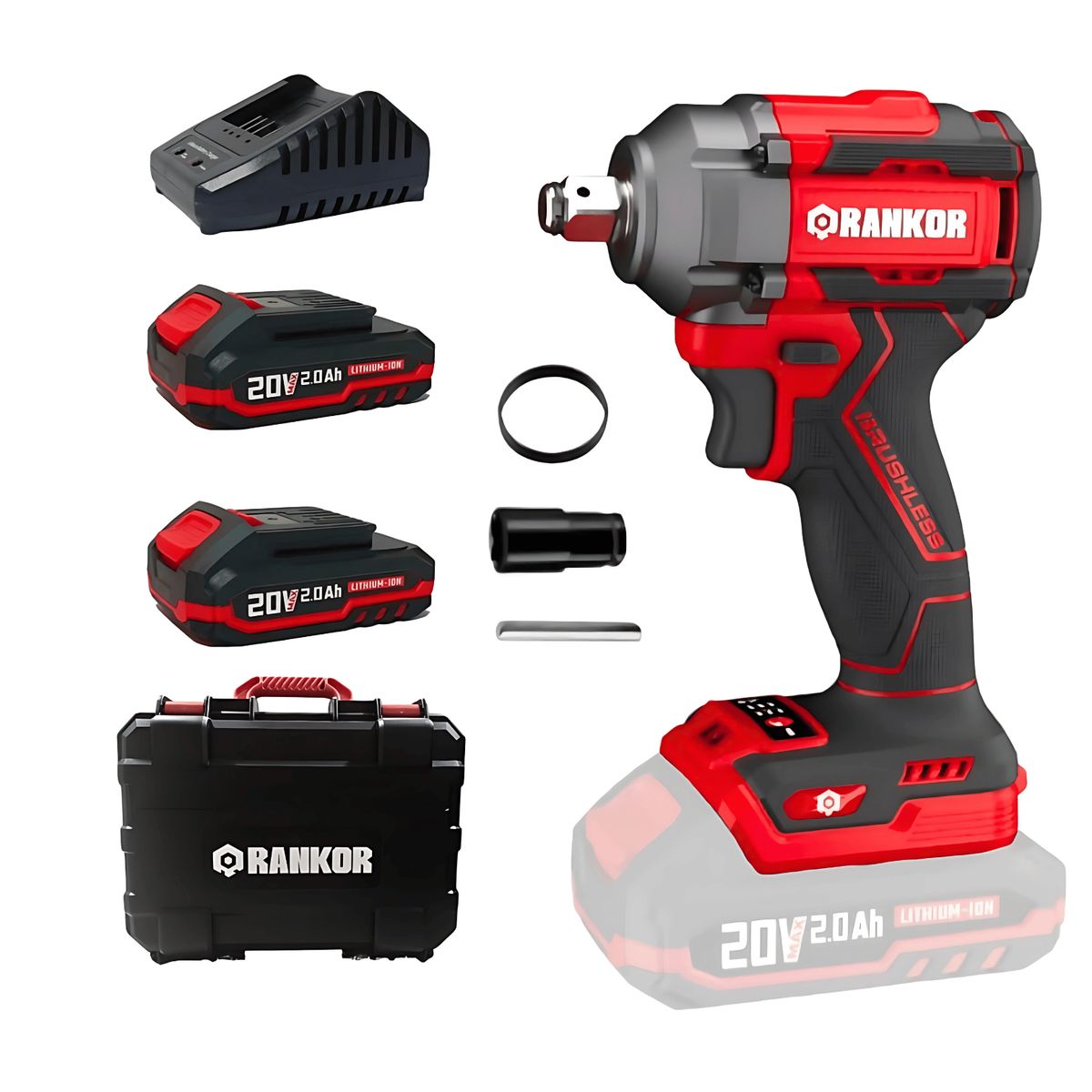 RANKOR - Llave De Impacto 20v Encastre De 12 350nm Rankor Brushless RLIW20001