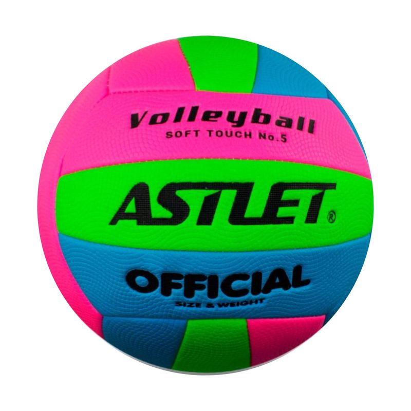GENERICO - PELOTA PARA VÓLEY TALLA 5 TEXTURA SUAVE TUTTI ASTLET FUCSIA