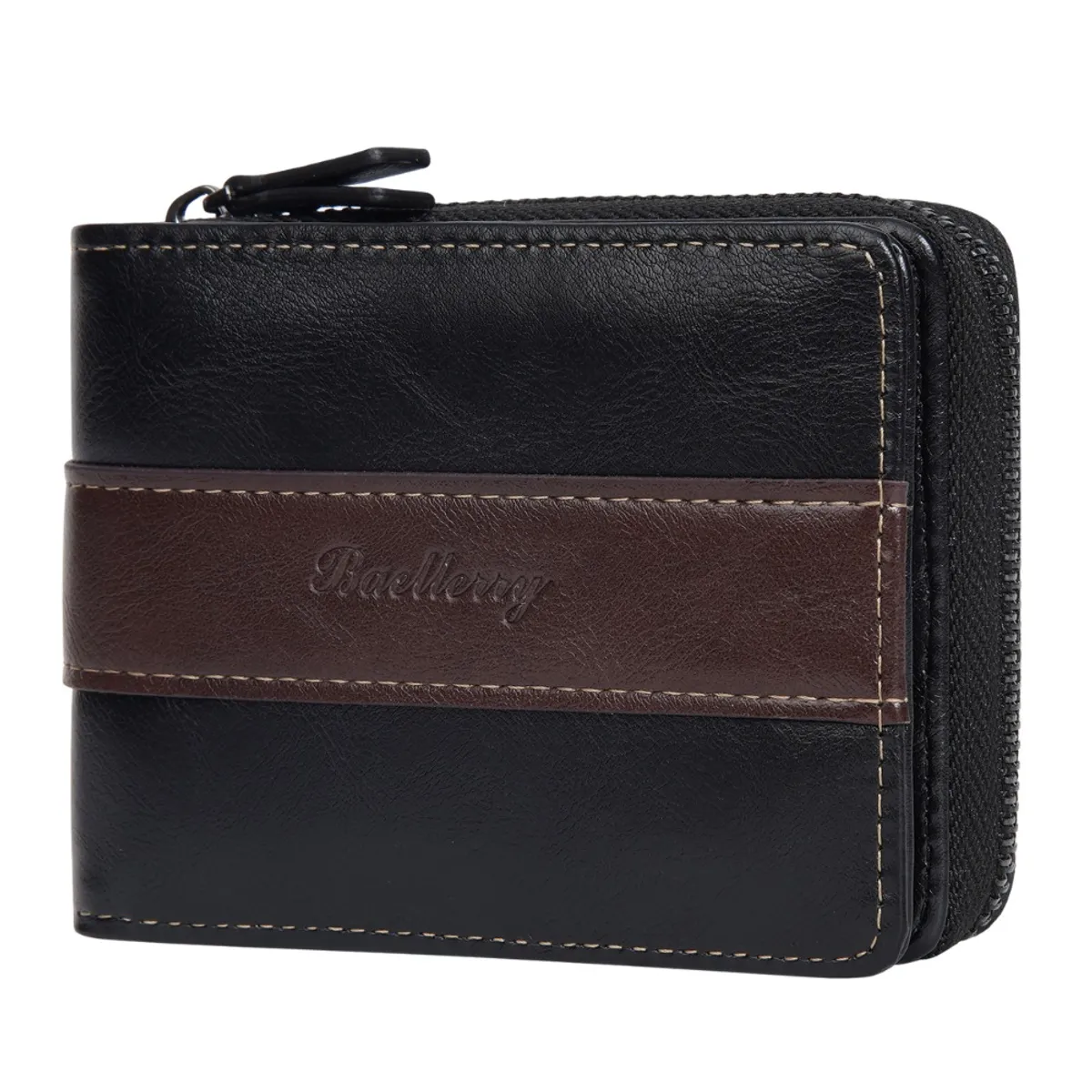 BAELLERRY - Billetera de Cuero Vegano PU D5111 Hombre