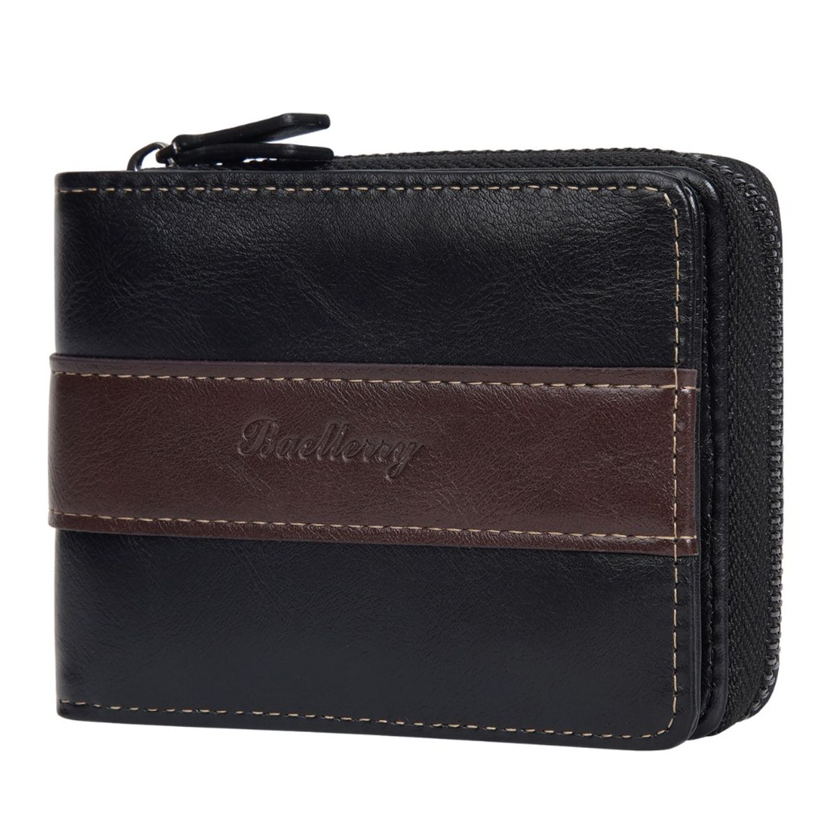 BAELLERRY - Billetera de Cuero Vegano PU D5111 Hombre