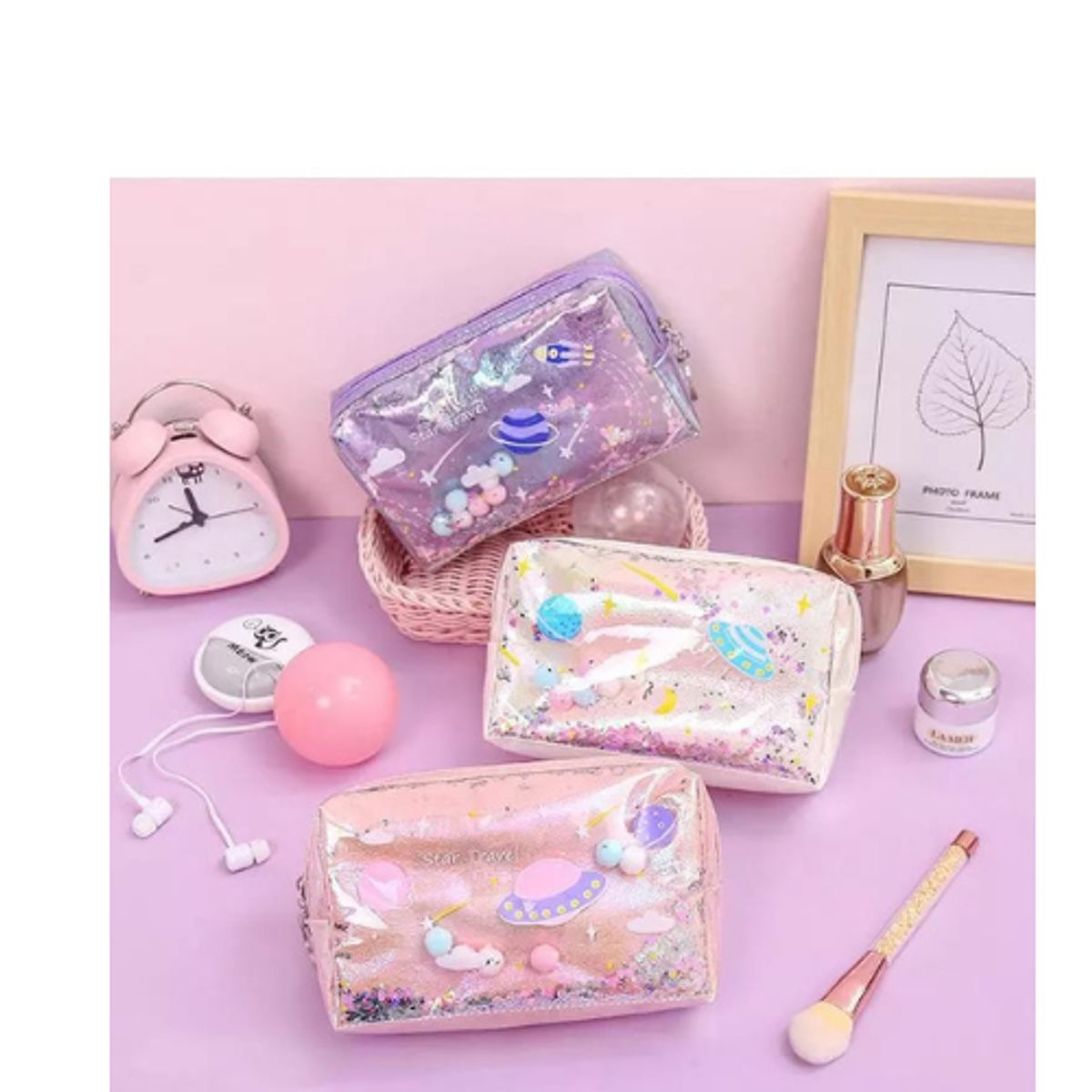 GENERAC - Neceser con brillos encapsulados y monedero