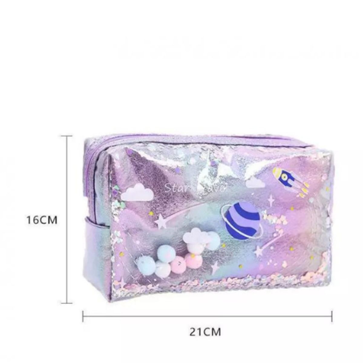 GENERAC - Neceser con brillos encapsulados y monedero