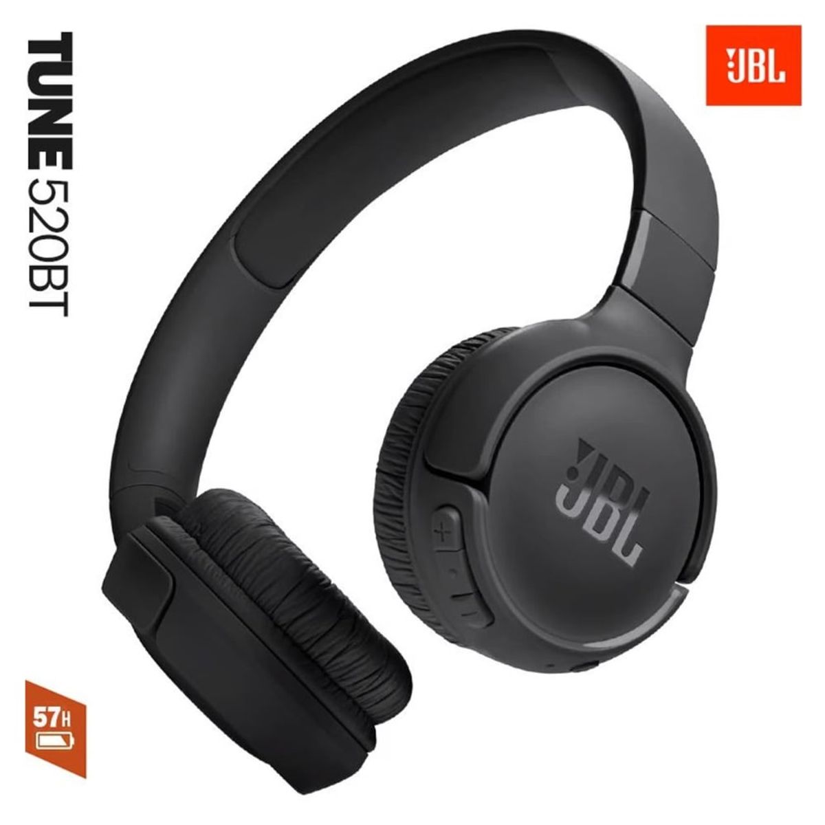 JBL - Audífono Bluetooth JBL Tune 520BT Hasta 57 Horas - Negro
