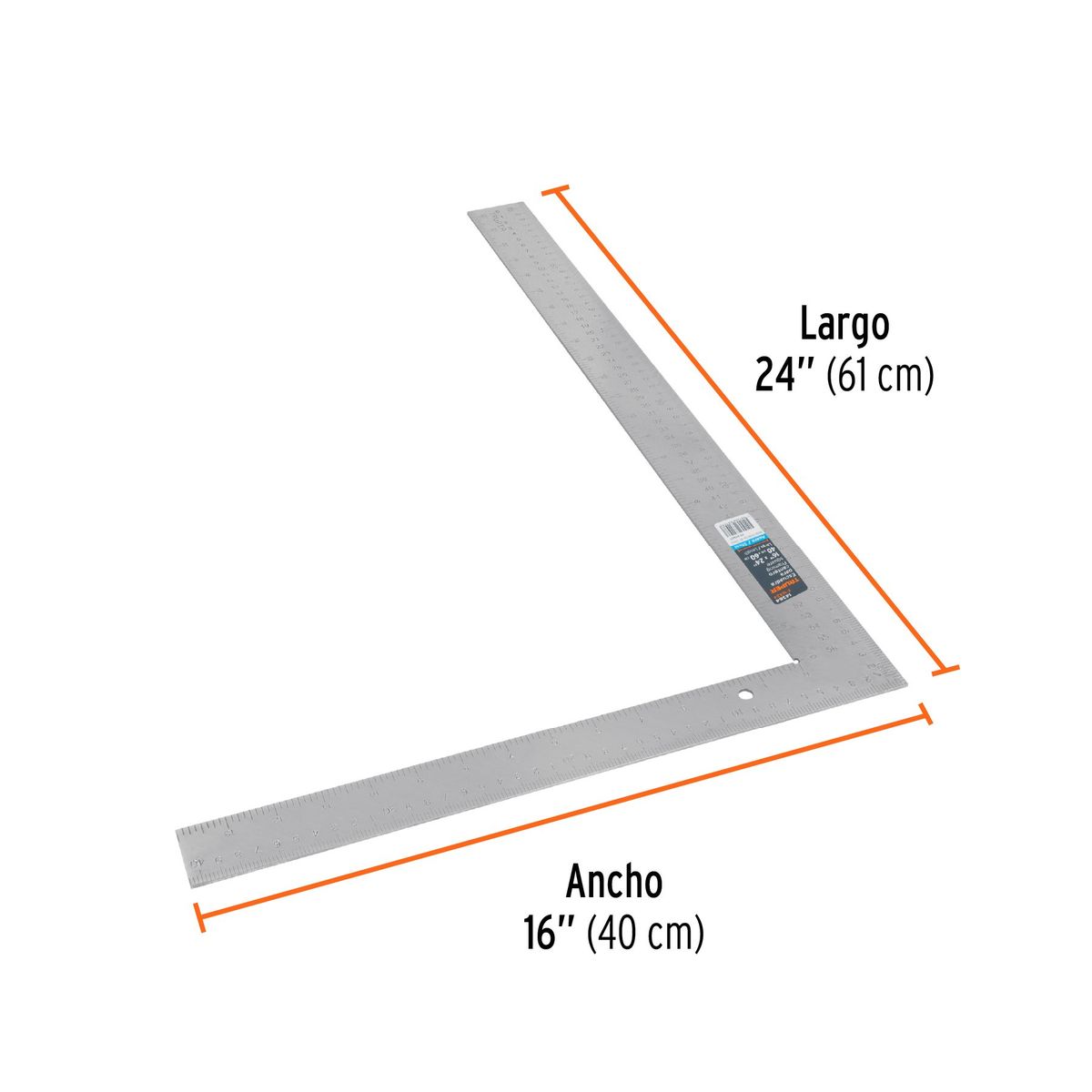 TRUPER - Escuadra 16x24 de acero para cantero 14384 Truper