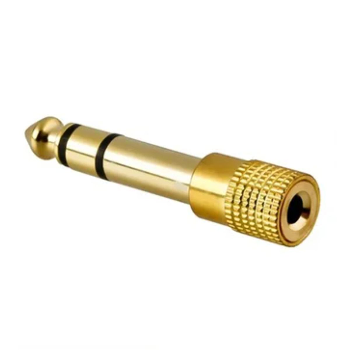 GENERICO - adaptador de audio estereo plug 6.5mm 14 macho a Jack 3.5mm 18 hembra