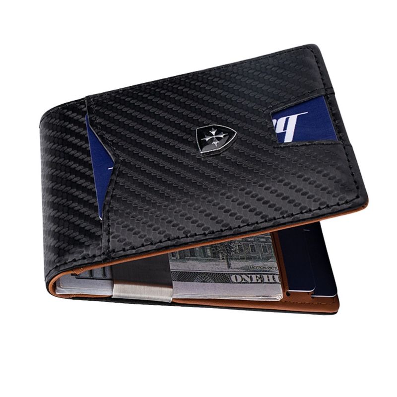 BAELLERRY - Tarjetero y billetera de cuero vegano PU K9310 con RFID Hombre