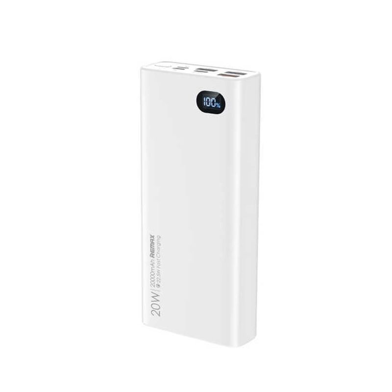 REMAX - CARGADOR PORTÁTIL REMAX 20000mAh PD20W+QC225W BLANCO