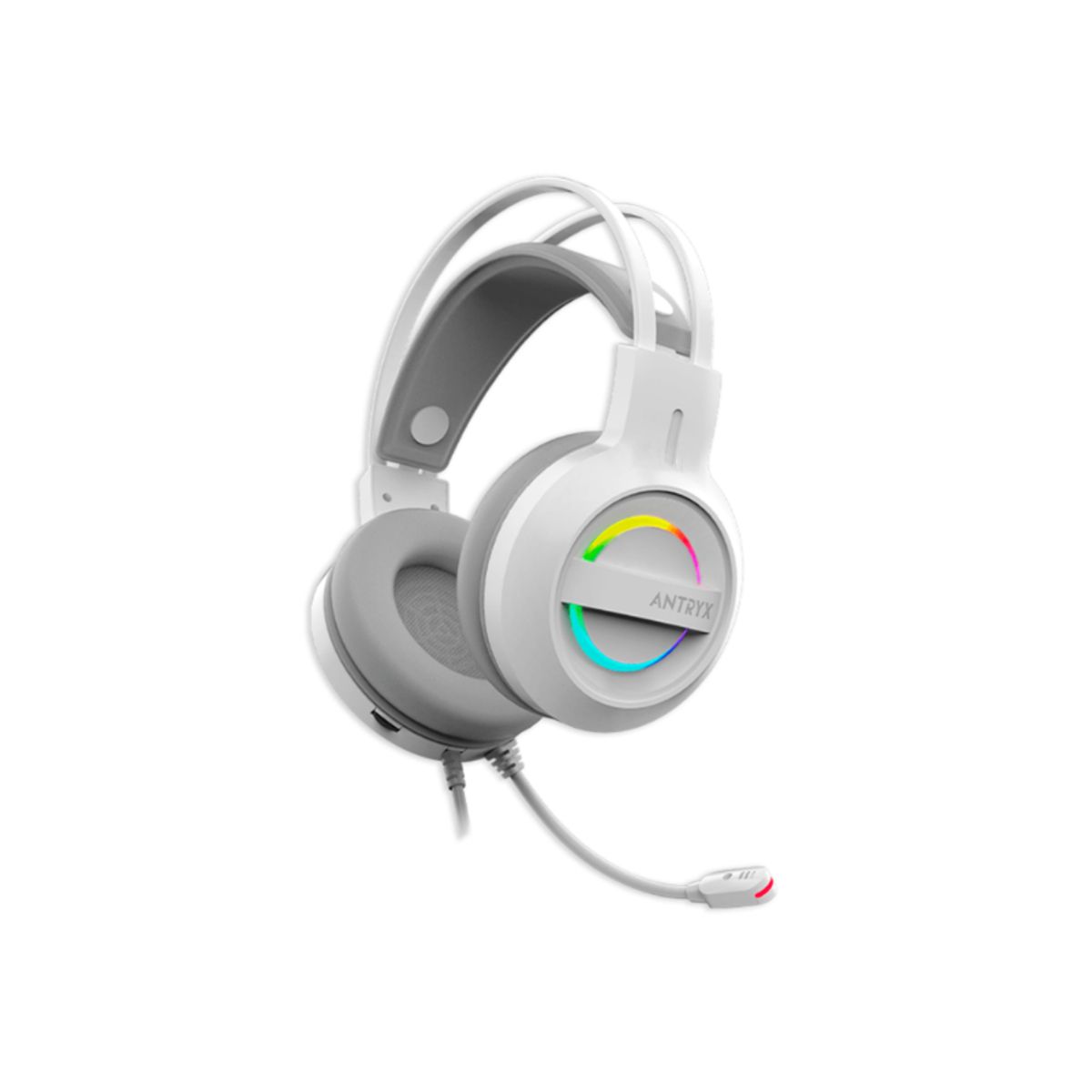 ANTRYX - Audífono C/Micrófono  Antryx IRIS-W Gray 7.1 Virtual ( AGH-7100WGY )