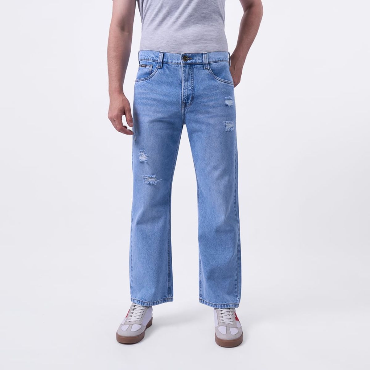 BRONCO - JEAN BI25SKATER II-W DENIM RIGIDO