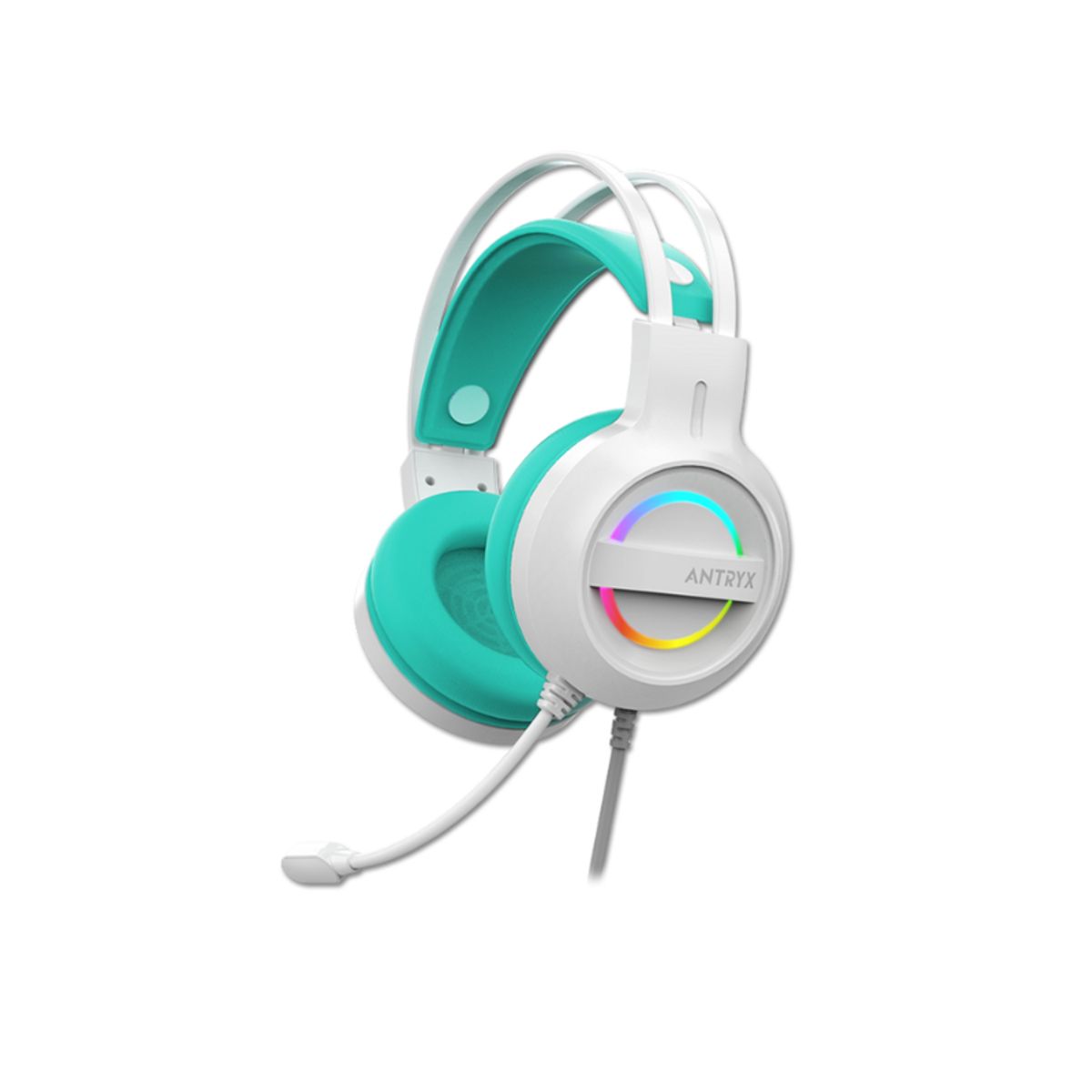 ANTRYX - Audífono Antrxy IRIS-W Turquesa, 7.1 Virtual (AGH-7100WTE)