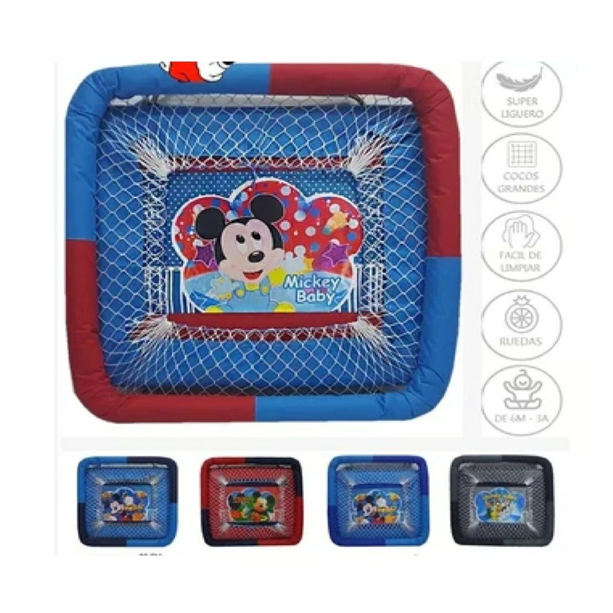 GENERICO - Corral Con Ruedas para Bebes Acolchado Lona - Niño