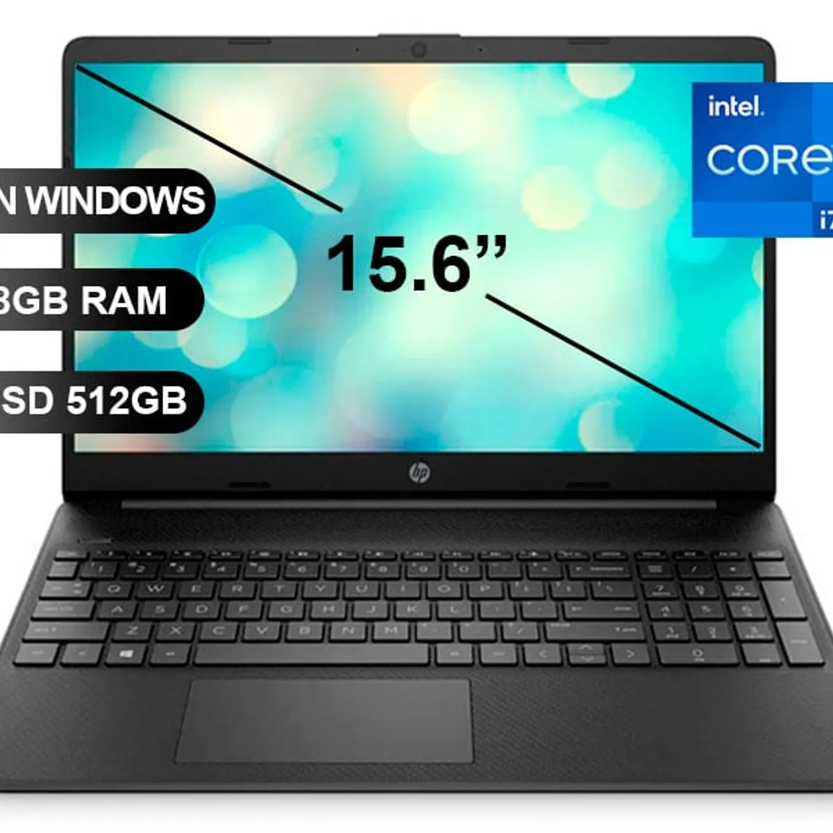 HP - LAPTOP HP 250 G10 I7-1355U, 8GB RAM, 512GB SSD, 15.6", SIN WINDOWS (9S8U5LA)