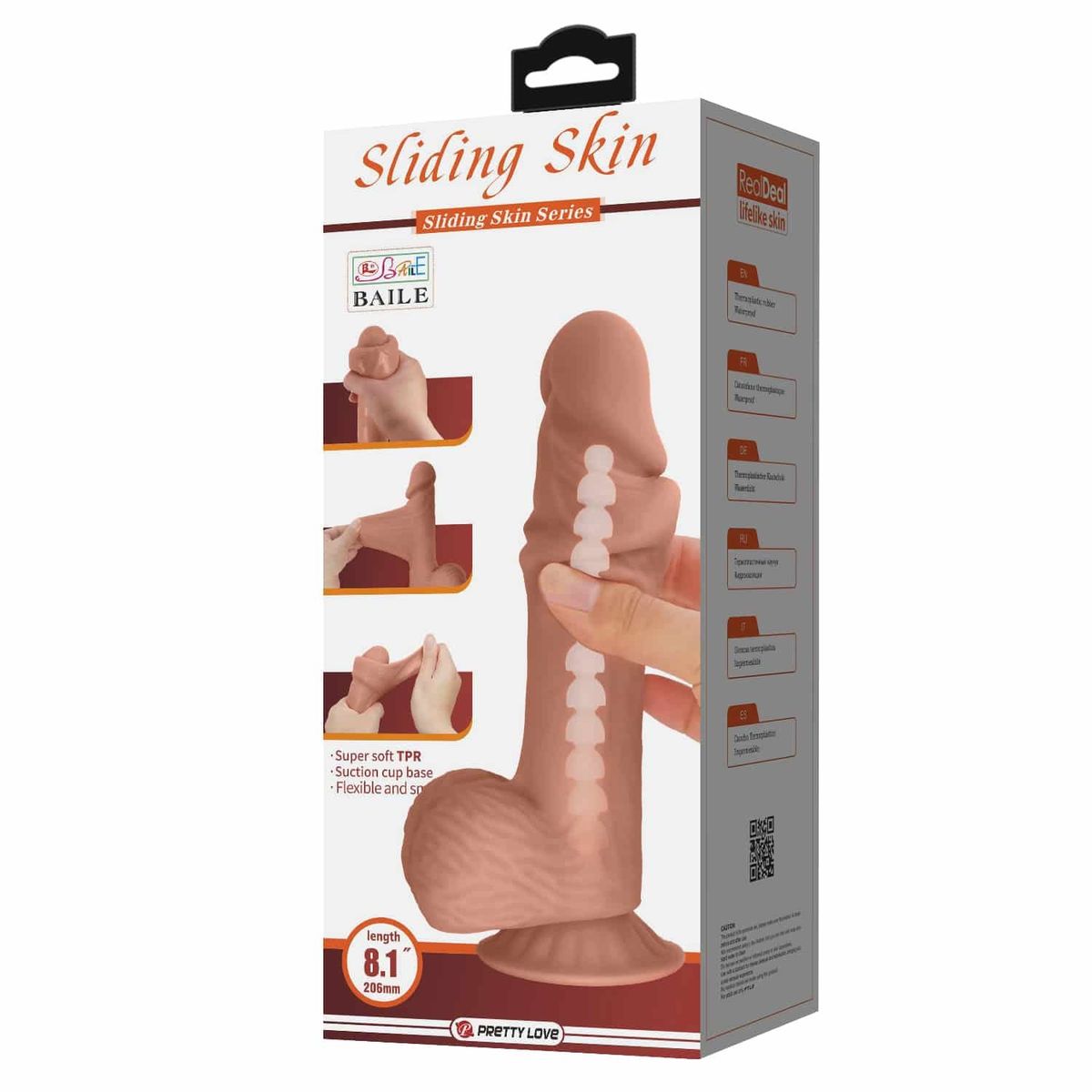 BAILE - Dildo Realista Piel Deslizante Articulado Lisle 21.8cm Ø 4.6 cm