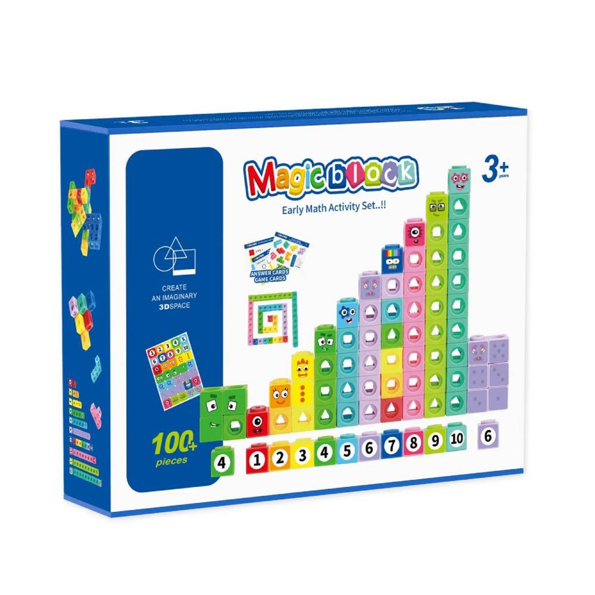 GENERICO - Magic Block caja 100 piezas Number numeros matematicas