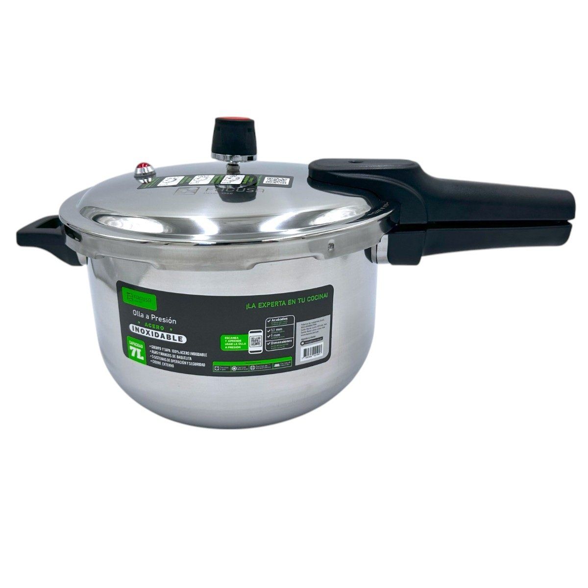 FACUSA - Olla a Presion de 7Lt de Acero Inoxidable Facusa