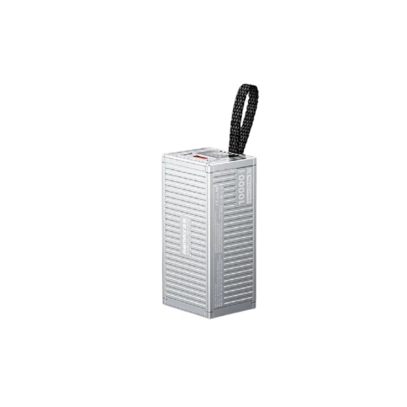 REMAX - CARGADOR PORTÁTIL REMAX LUZ LED 10000mAh PD20W+QC225W PLATEADO