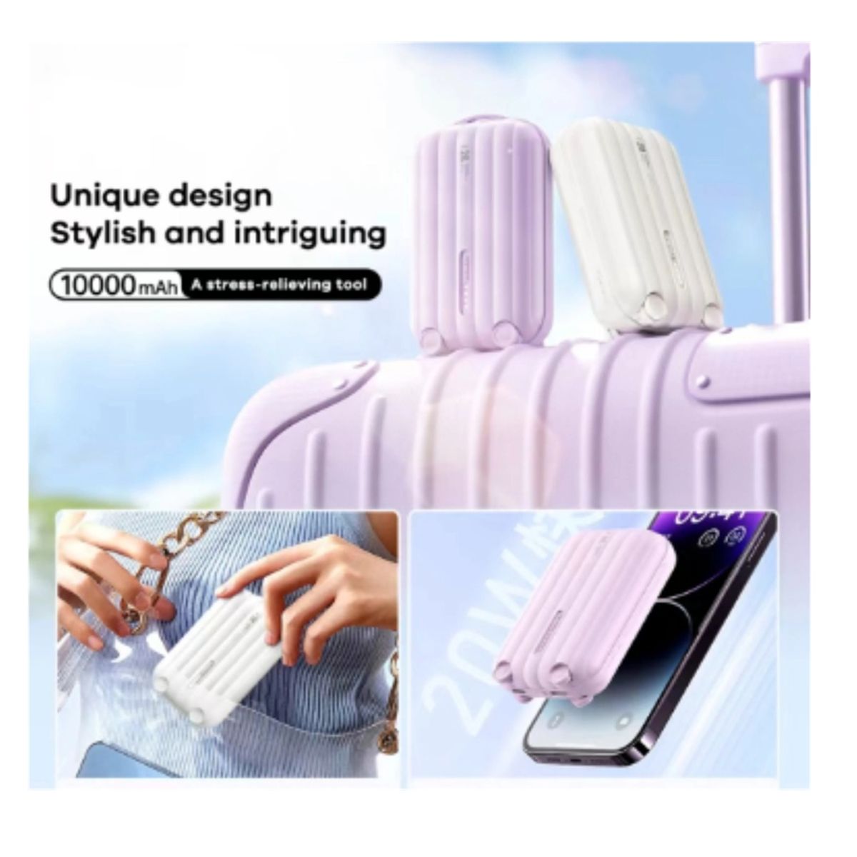 REMAX - CARGADOR PORTÁTIL REMAX 10000mAh PD 20W BLANCO