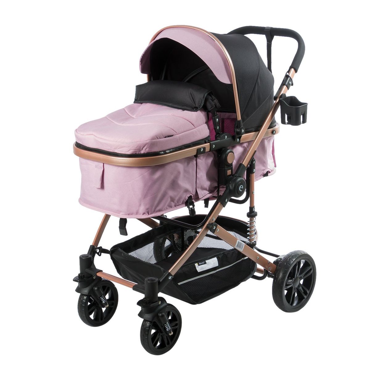 EBABY - Coche Moisés para Bebe BIGI Rosado