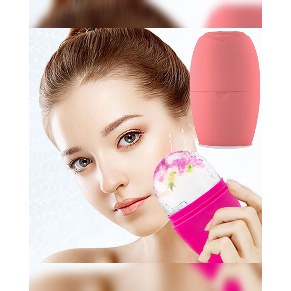 OEM - RODILLO PARA HIELO FACIAL ANTIFLAMATORIO MOLDE pack de 02