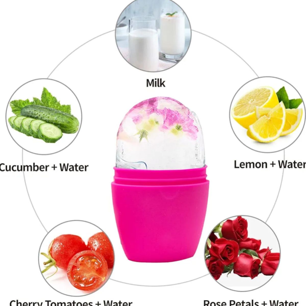 OEM - RODILLO PARA HIELO FACIAL ANTIFLAMATORIO MOLDE pack de 02