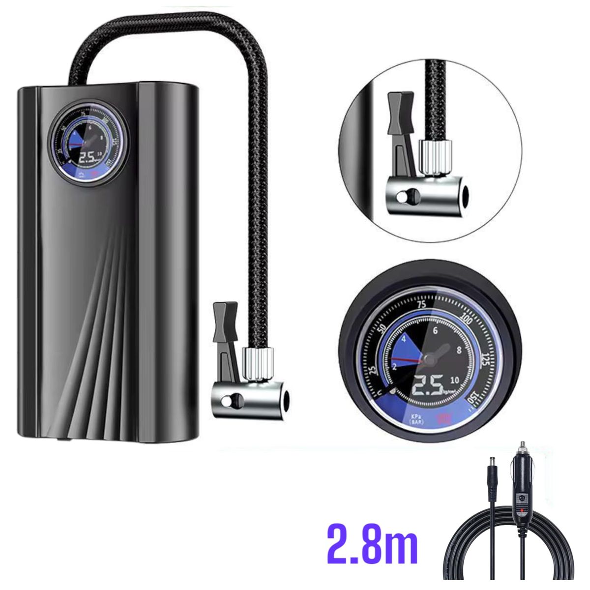 OEM - Mini Compresor De Aire Portátil Conexion 12V Vehiculos Auto