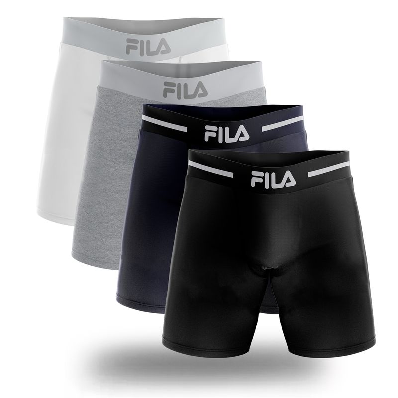FILA - Pack x4 Bóxer Largo Fila Pretina Ancha Multicolor 1