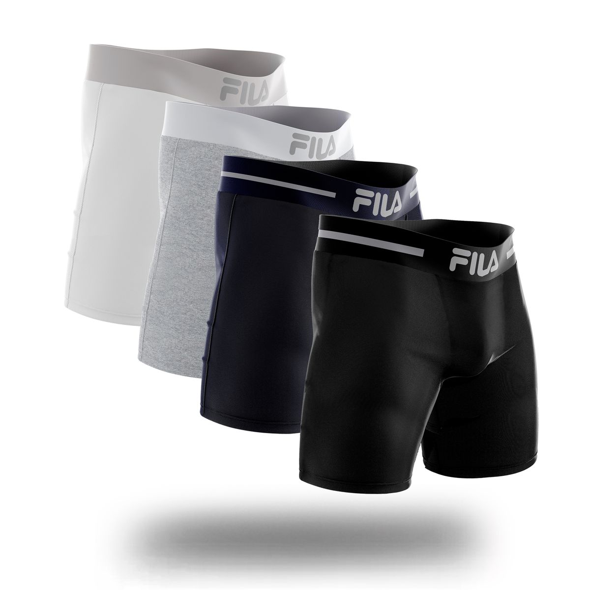 FILA - Pack x4 Bóxer Largo Fila Pretina Ancha Multicolor 1