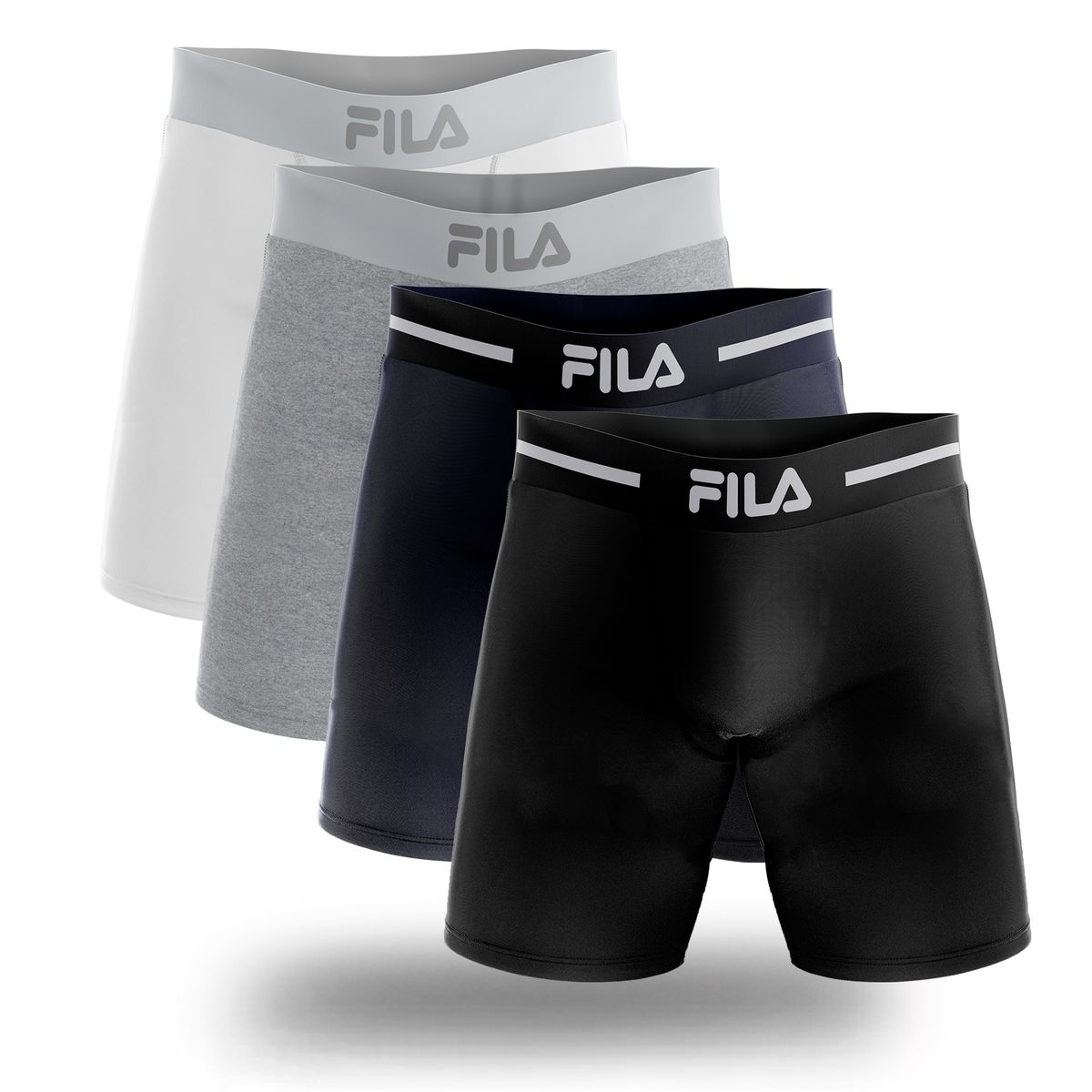 FILA - Pack x4 Bóxer Largo Fila Pretina Ancha Multicolor 1