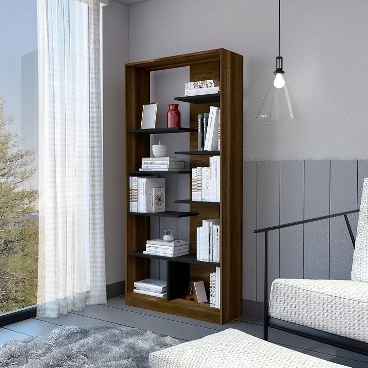 NACION MUEBLES - ESTANTE NACION MUEBLES POPCAP COLOR MARRÓN