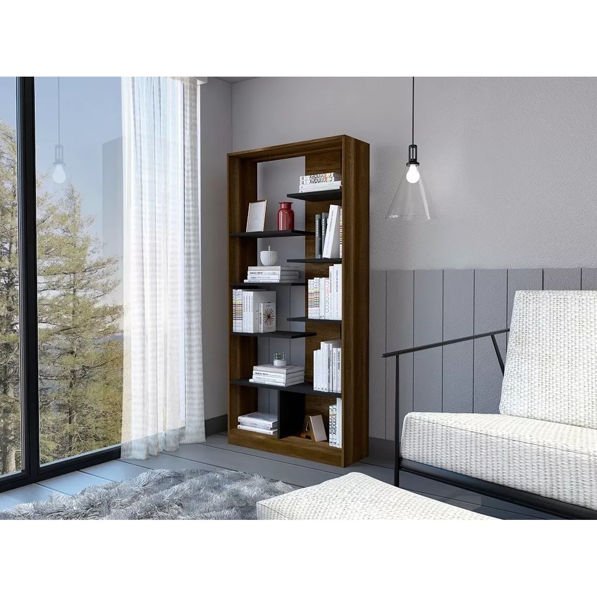 NACION MUEBLES - ESTANTE NACION MUEBLES POPCAP COLOR MARRÓN