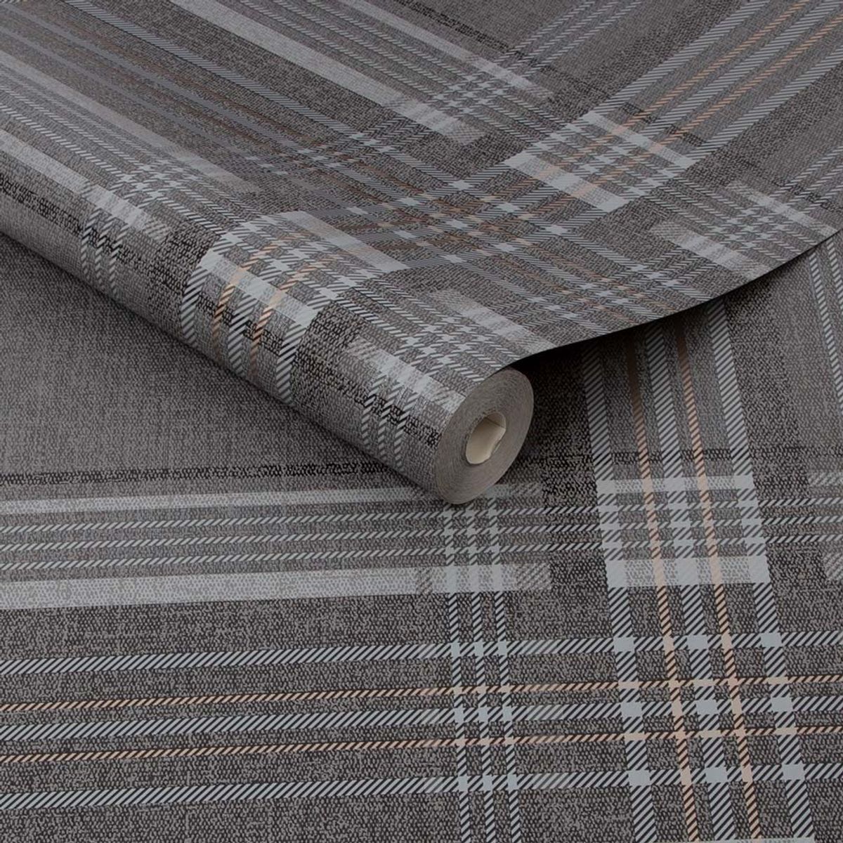 MULTITOP - Papel Tapiz Vittorio Rhea Plaid 052X10 Mts Charcoal