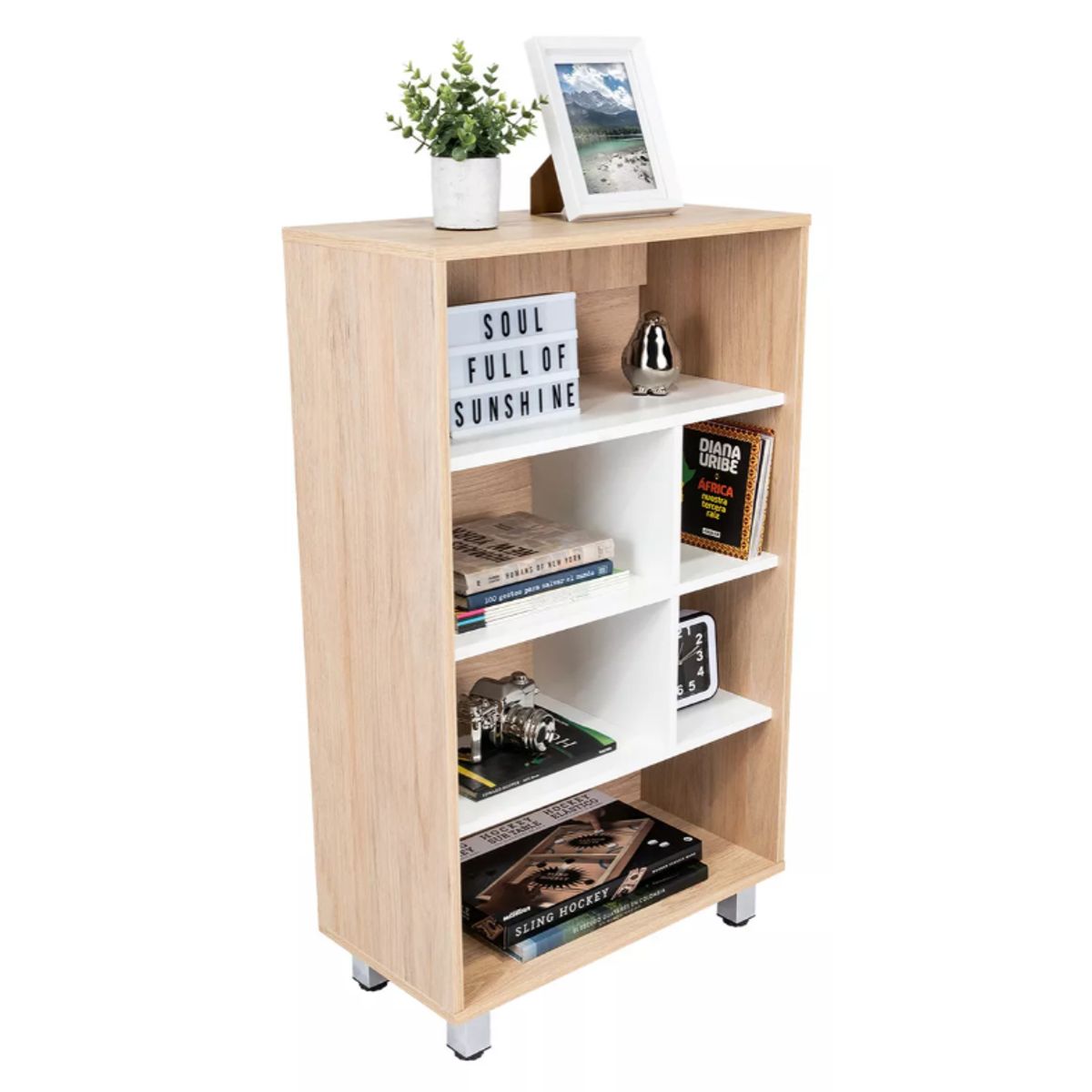 NACION MUEBLES - ESTANTE NACION MUEBLES HERE COLOR MADERA