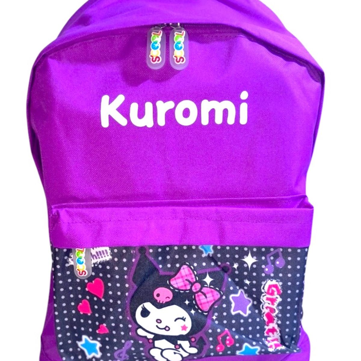 SCOOL - Mochila tamaño Oficio diseño Kuromi más taper y tomatodo