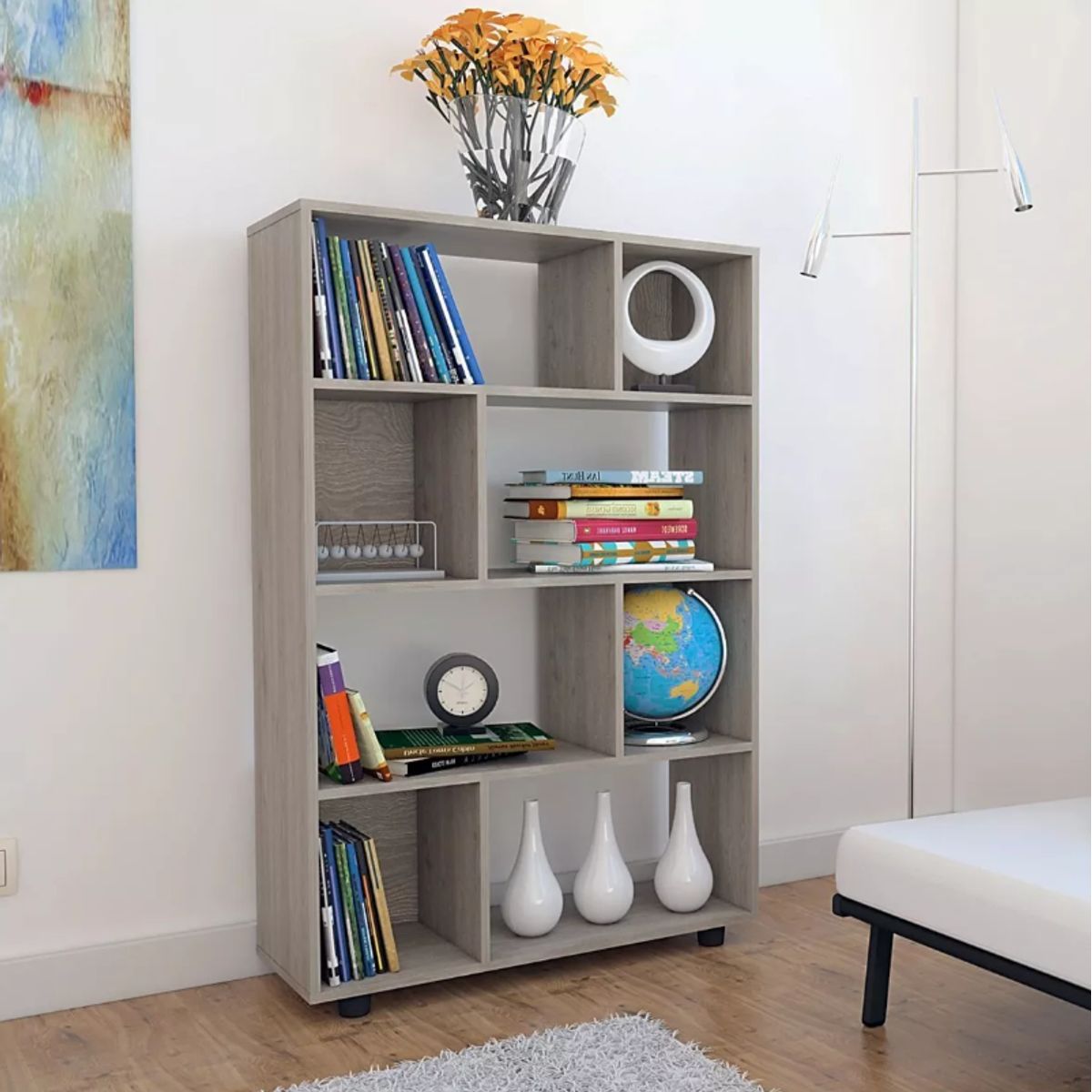 NACION MUEBLES - ESTANTE NACION MUEBLES TOGHE COLOR GRIS