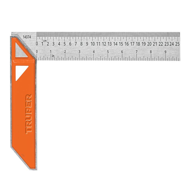 TRUPER - Escuadra 10 para carpintero con mango 100% de aluminio Truper