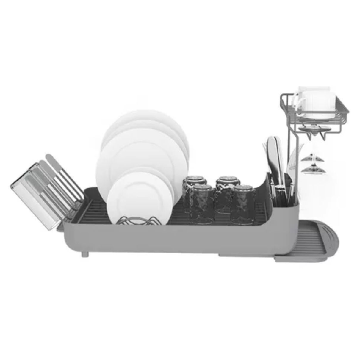 INSPIRA - Escurridor de Platos Dos Niveles con Soporte para Copas