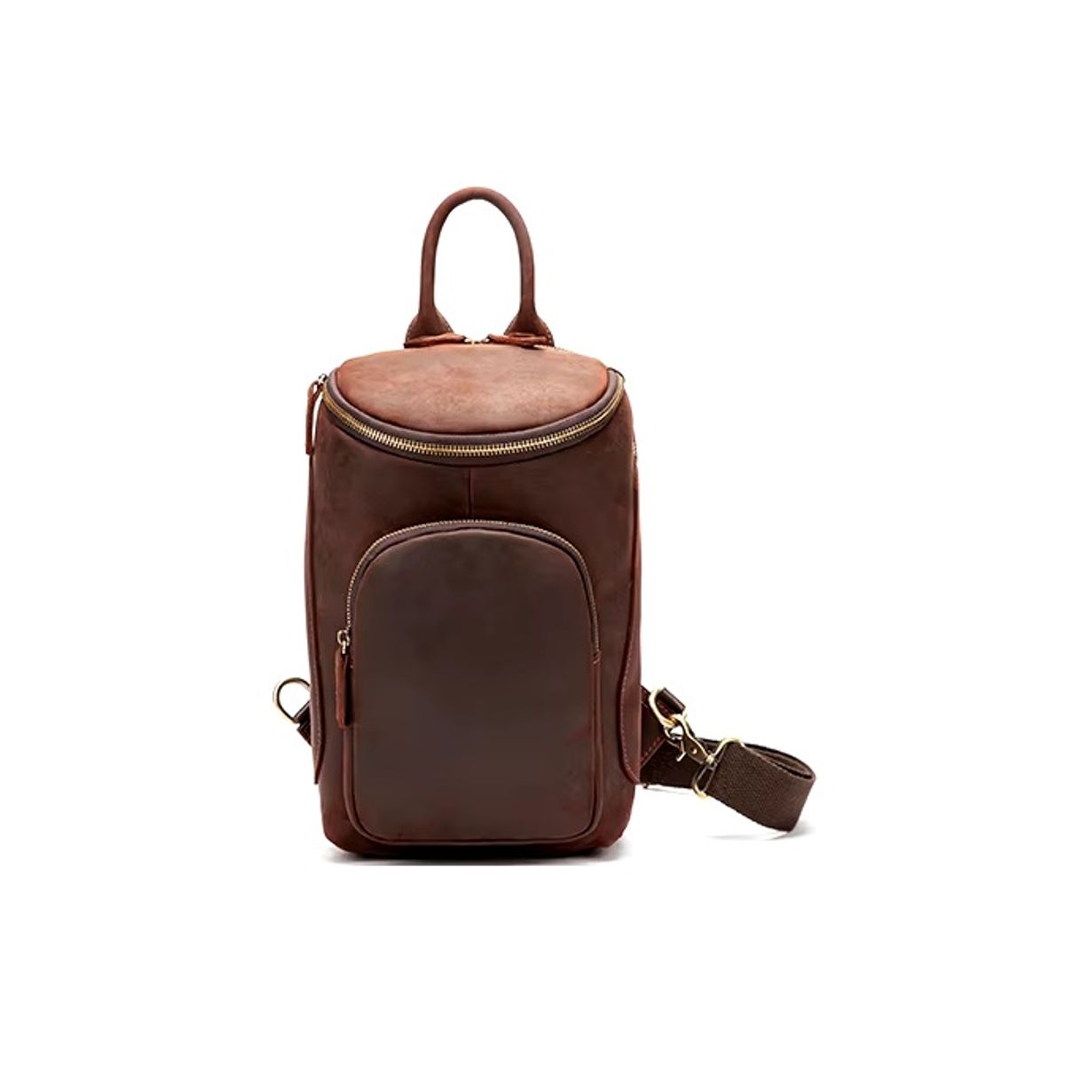 GENERICO - Morral Pechera de cuero vacuno marron