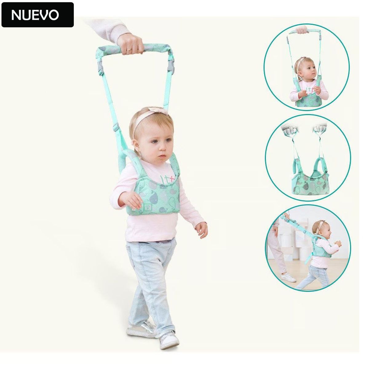 GENERICO - Arnés Caminador 2 en 1 Primeros Pasos Turquesa