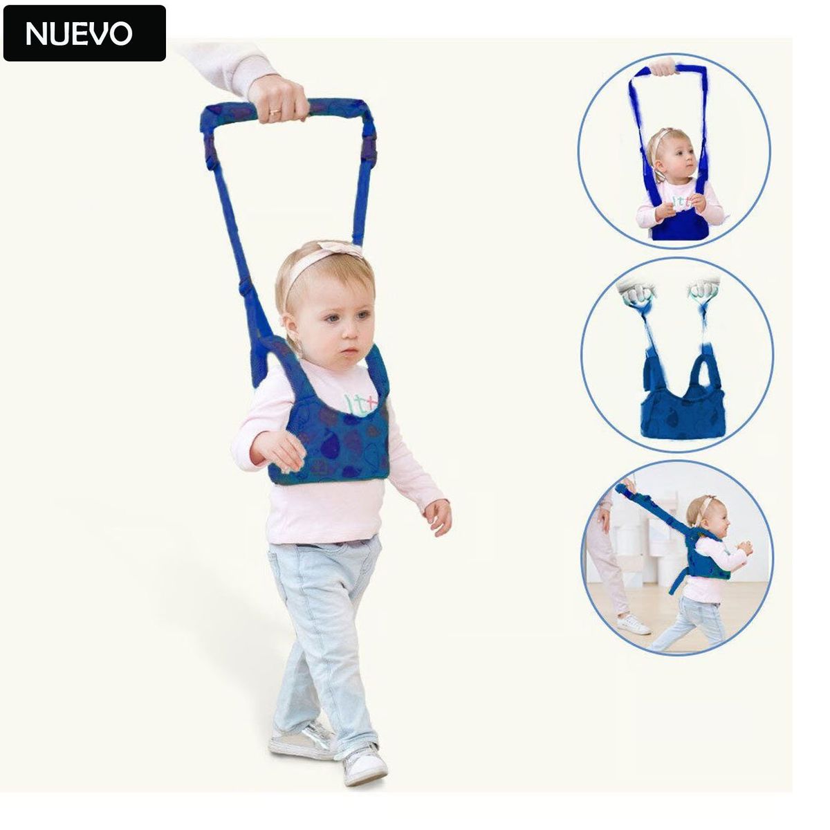 GENERICO - Arnés Caminador 2 en 1 Primeros Pasos Azul