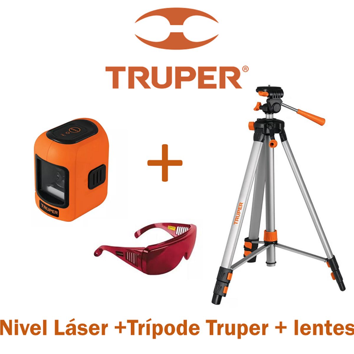 TRUPER - NIVEL LÁSER CON TRÍPODE TELESCÓPICO Y LENTES PARA LASER ROJO
