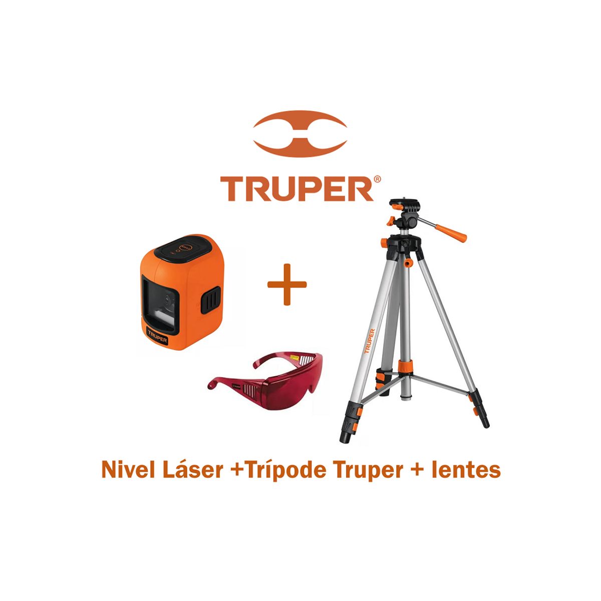TRUPER - NIVEL LÁSER CON TRÍPODE TELESCÓPICO Y LENTES PARA LASER ROJO