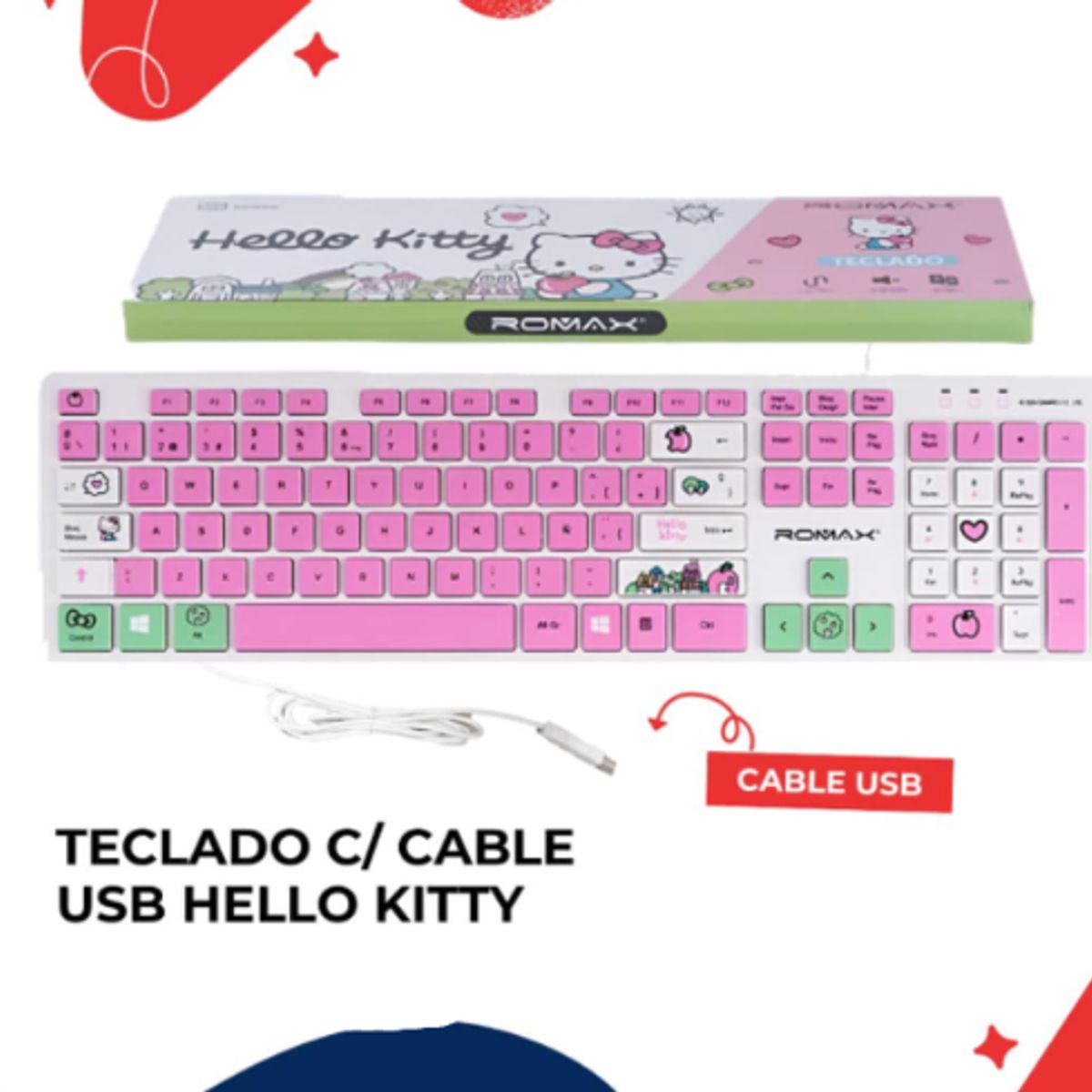 GENERICO - TECLADO CON CABLE USB