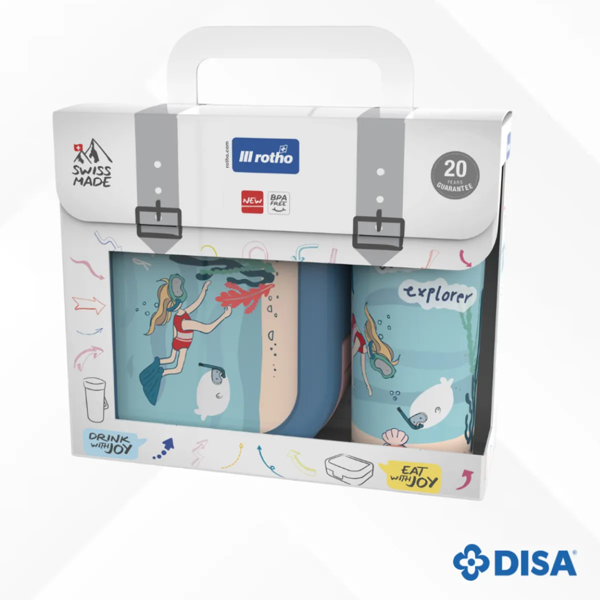 DISA SOLUCIONES ECOEFICIENTES - Lonchera - Taper + Tomatodo Niña