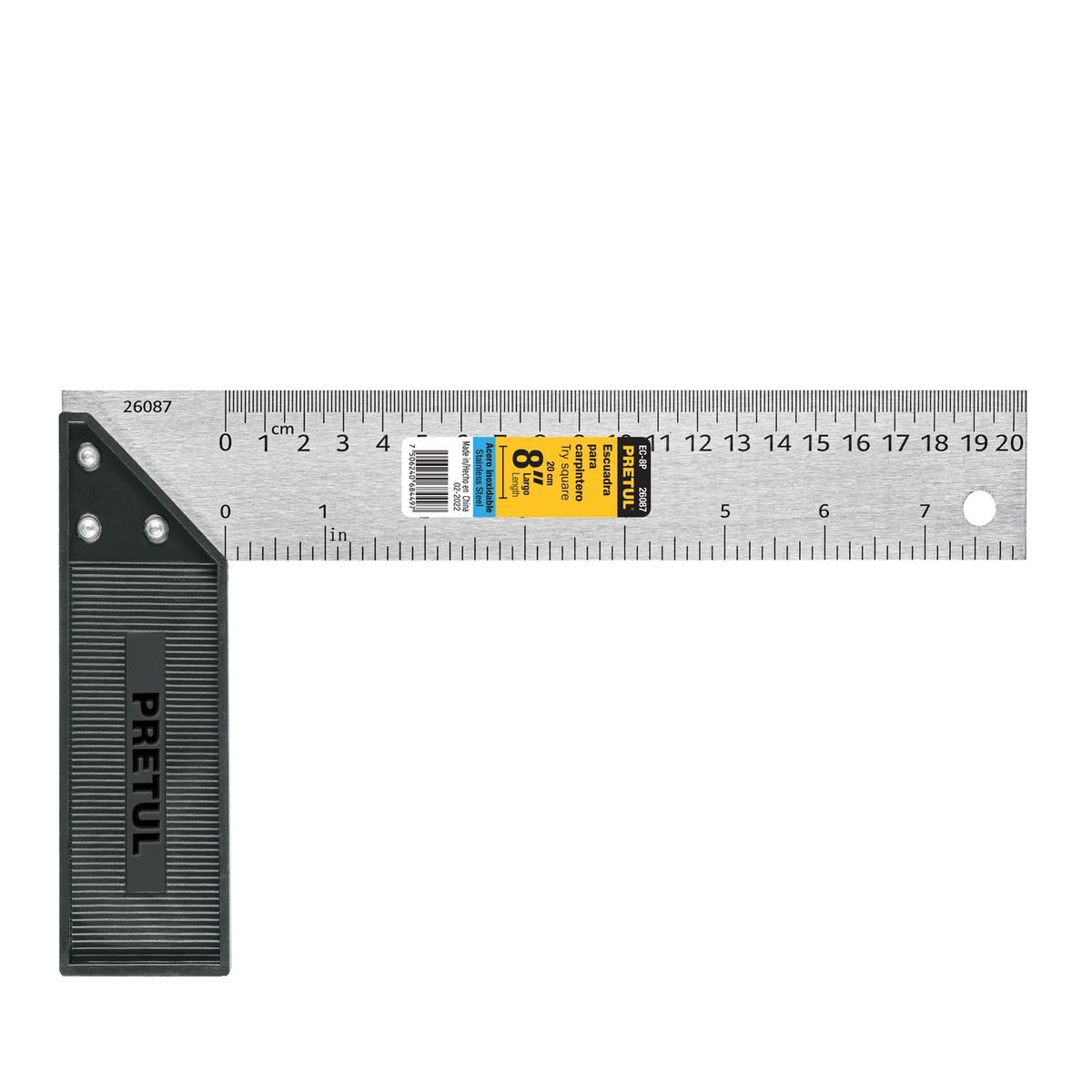 PRETUL - Escuadra 8 para carpintero Pretul